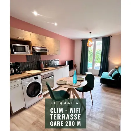 Apartment Le Quai 4 - Superbe T2 Lumineux Calme - Clim - Terrasse - Wifi - Gare A 200m *